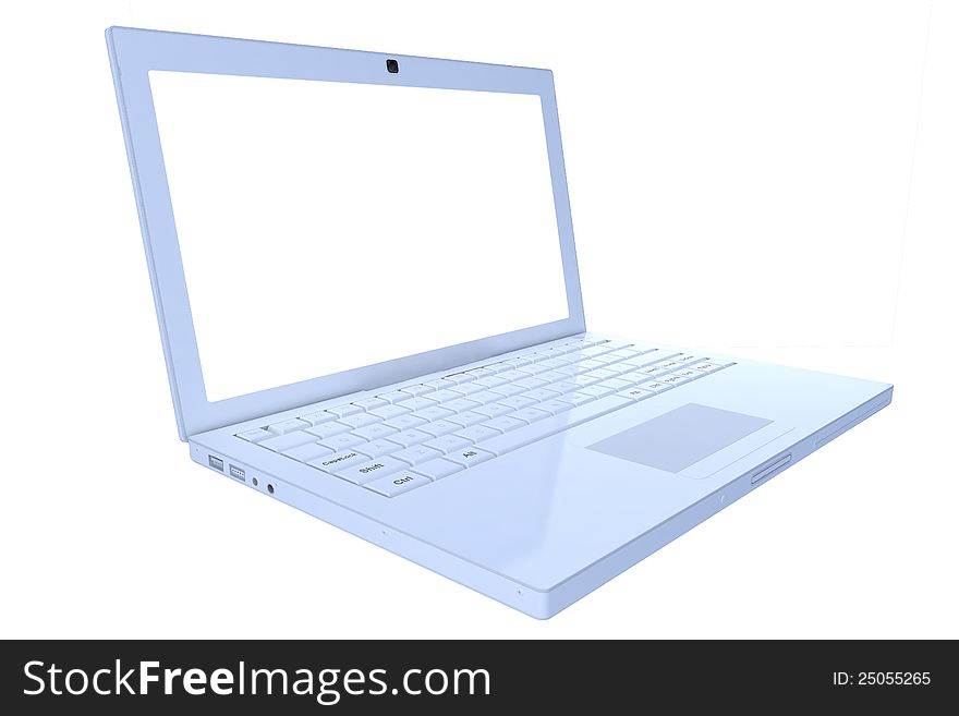 Laptop with white background new pose and perfect light