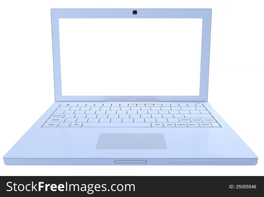 Laptop with white background new pose and perfect light