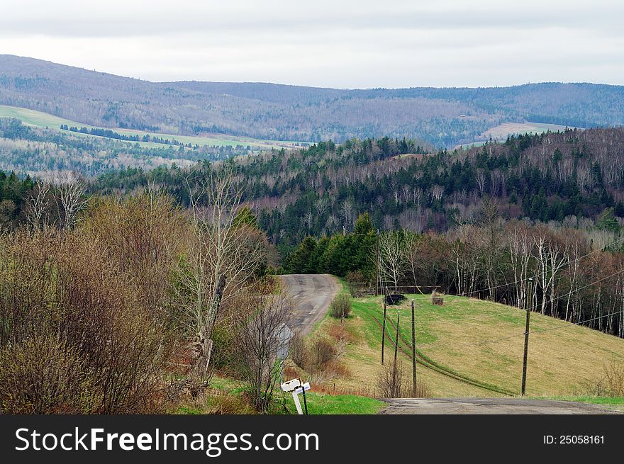 A valley in the spring near Sussex New Brunswick