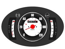 Retro Car Dashboard Stock Images