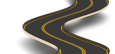 Winding Asphalt Road With Double Dividing Strip Stock Images Winding Asphalt Road With Double Dividing Strip Stock Images