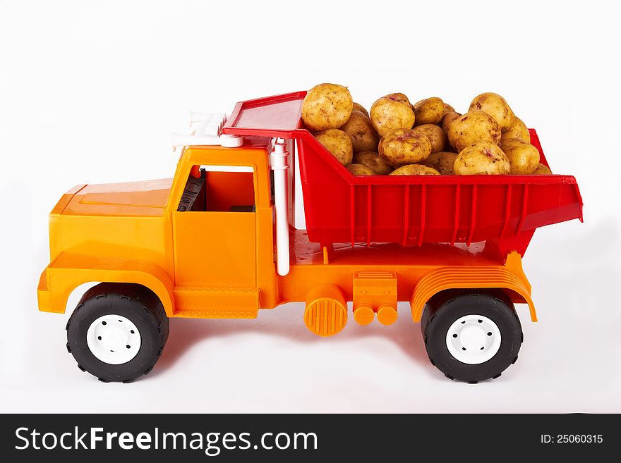 Potatoes in the toy truck