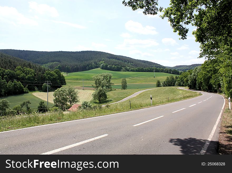 Landscape in Thuringia, Germany, near Rudolstadt