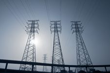 Monochrome Power Transmission Tower Group Royalty Free Stock Photo Monochrome Power Transmission Tower Group Royalty Free Stock Photo