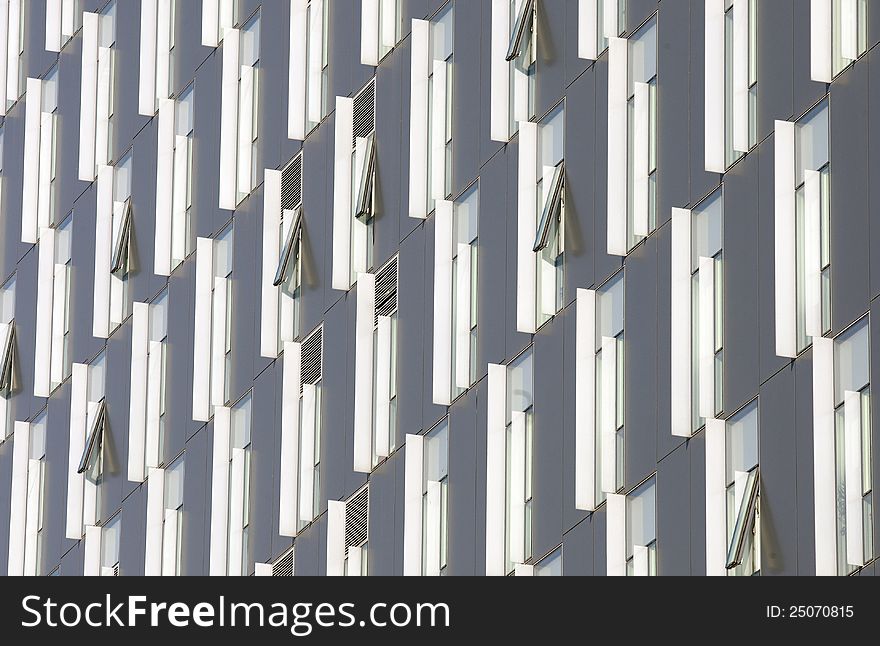 Office background with windows of office building