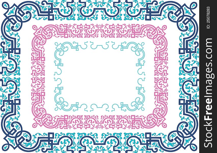 The vector image of a decorative framework. The vector image of a decorative framework.