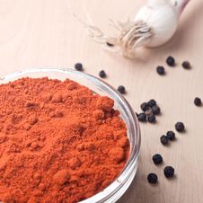Paprika In The Glass Dish Royalty Free Stock Images Paprika In The Glass Dish Royalty Free Stock Images