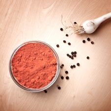 Paprika In The Glass Dish Stock Photography Paprika In The Glass Dish Stock Photography