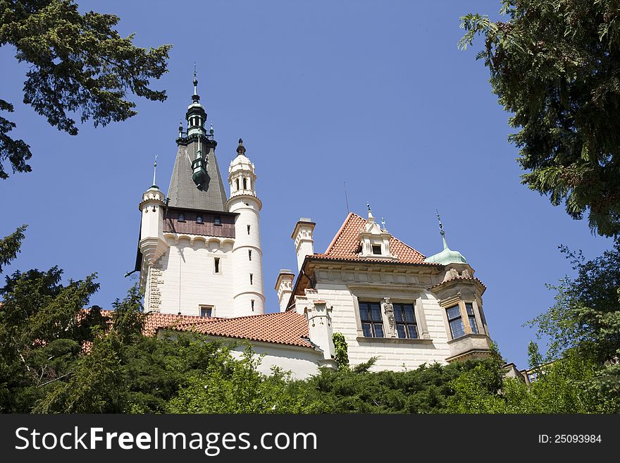 Pruhonice chateau in czech republic. Pruhonice chateau in czech republic