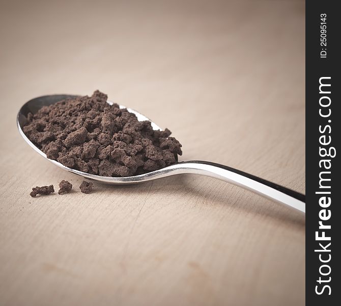 Instant Coffee In The Spoon