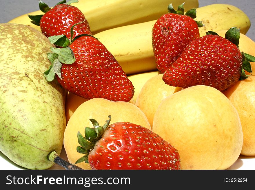 A set of spanish colored fruits. A set of spanish colored fruits