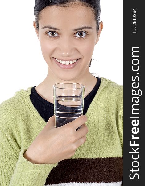 Girl With Glass Of Water