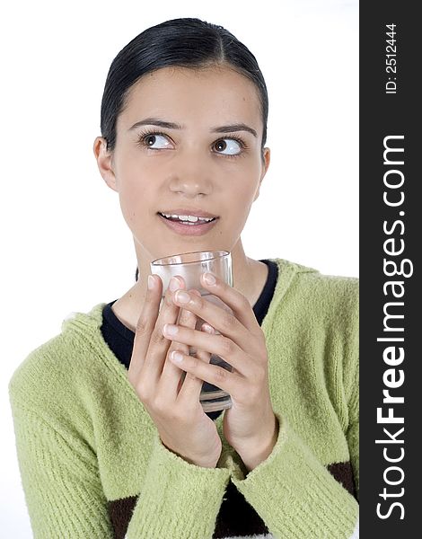 Girl With Glass Of Water