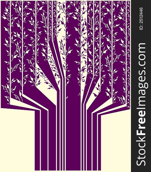 Abstract violet tree on light background. Abstract violet tree on light background