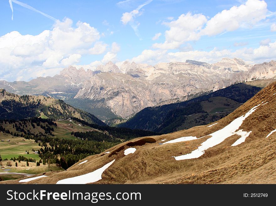 Sella pass - Sella mountain group - Dolomiti in Italy