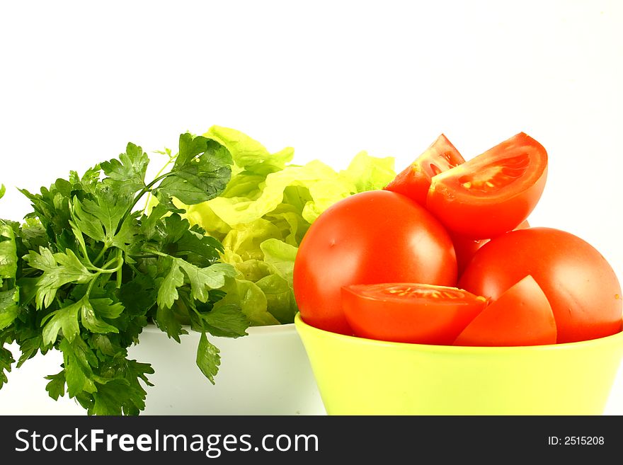 Salat tomato-red tomato,green salat