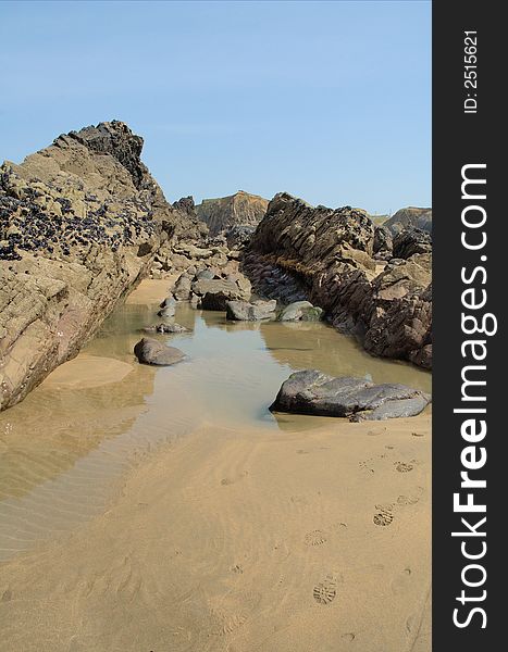 Beach in Bude Cornwall in south west England. Beach in Bude Cornwall in south west England