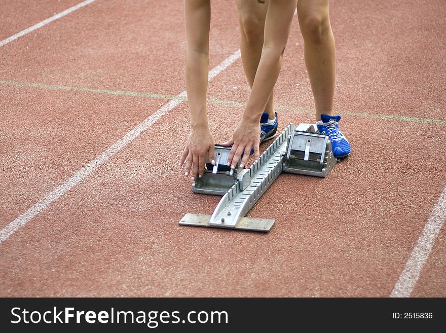 Starting-block for taking hurdles