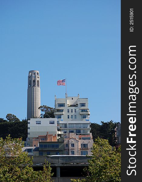 Scenic view of Coit Tower