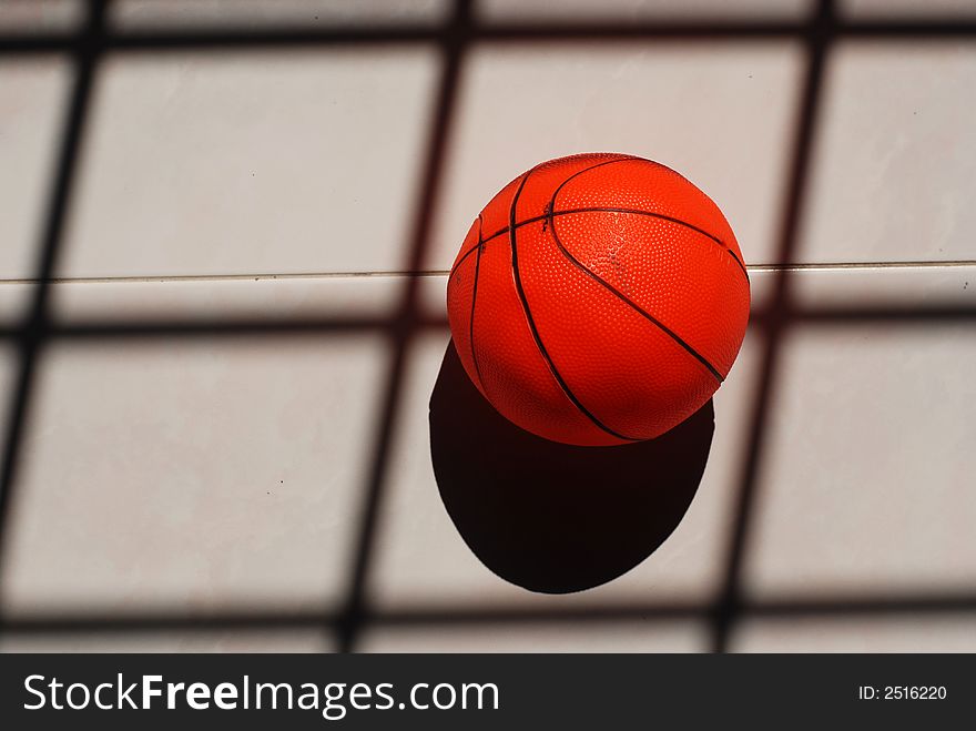 Basket ball on the floor