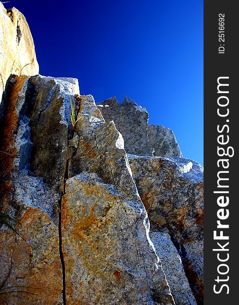 Mountain On The Blue Sky