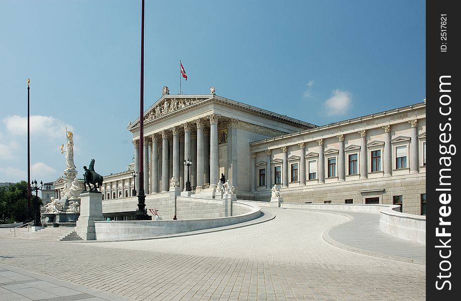 The Austrian Parliament Building in Vienna