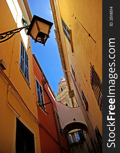 View of the medieval village, Cervo, Ligurian, Italy