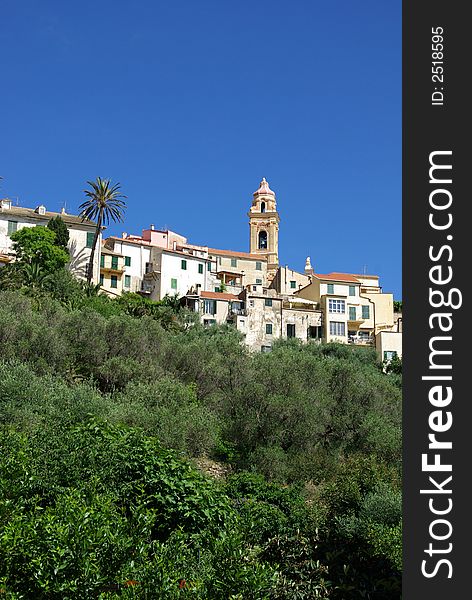 View of the medieval village, Cervo, Ligurian, Italy