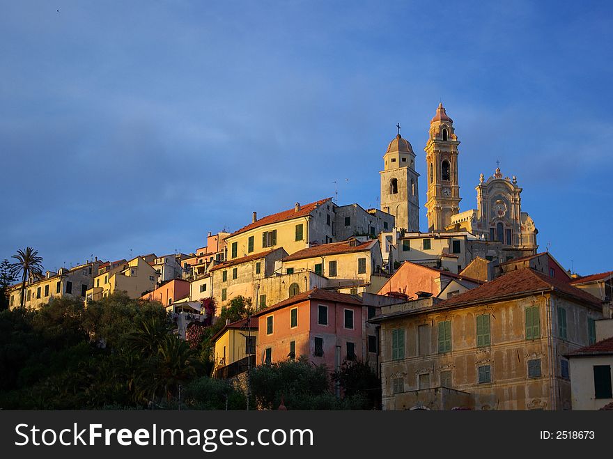 View of the medieval village, Cervo, Ligurian, Italy