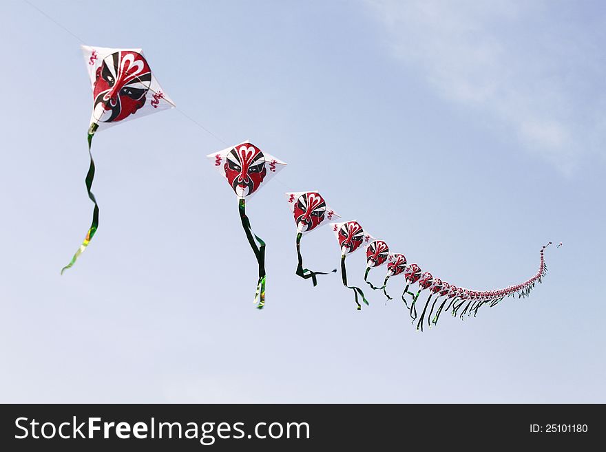 Mask kite in China.