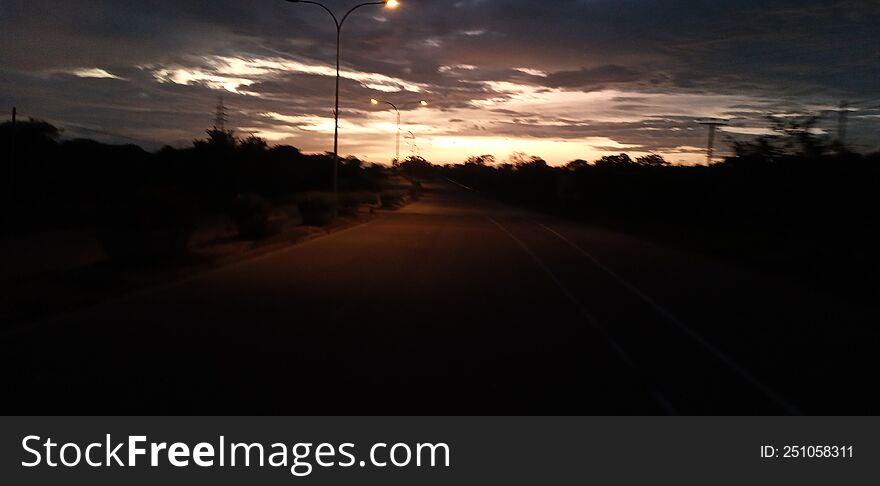 Evening viwe in maththala road at 06.30 pm