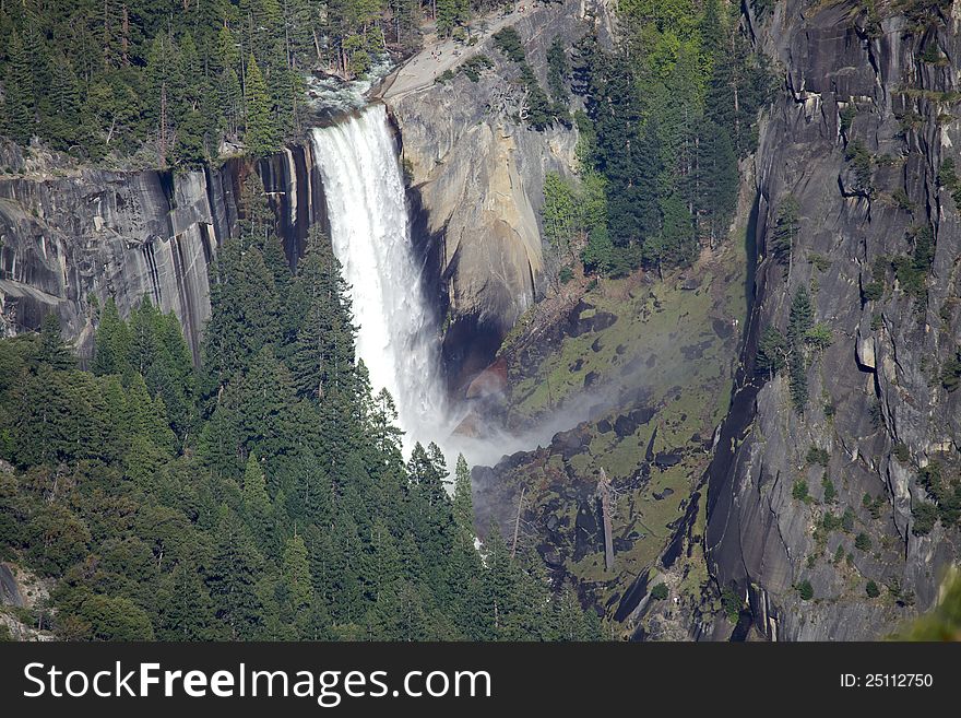 Beautiful Nevada falls in Yosemite National Park. Beautiful Nevada falls in Yosemite National Park.