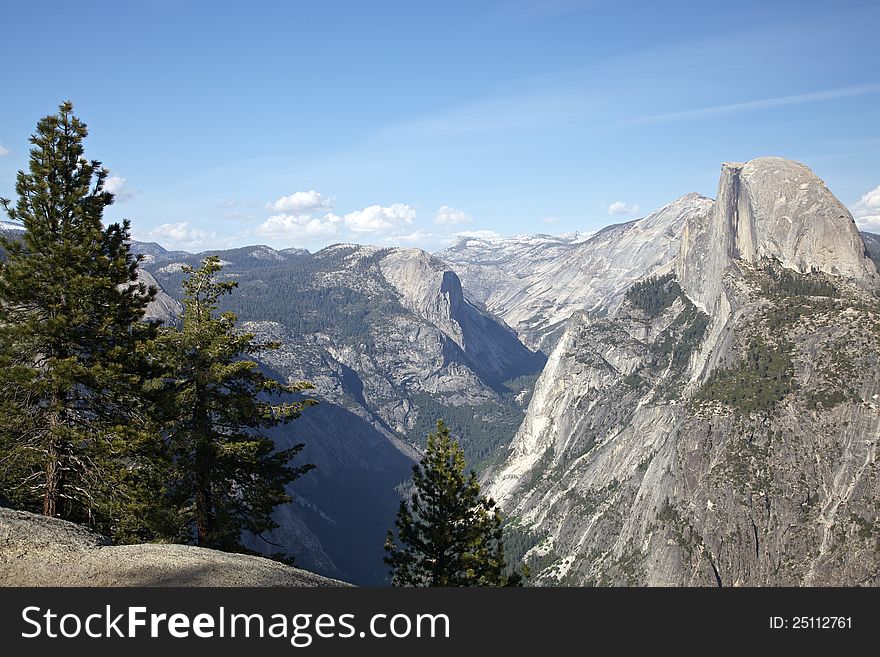 Beautiful Half Dome stands sentinel over the Yosemite Valley
