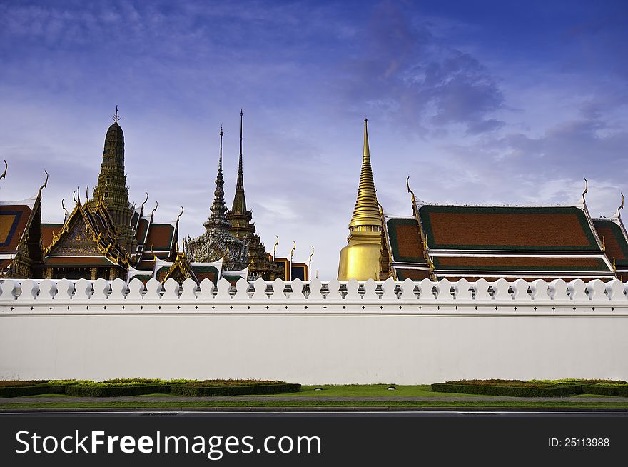 Wat Pra Kaew, Grand Palace in Bangkok, Thailand. Wat Pra Kaew, Grand Palace in Bangkok, Thailand
