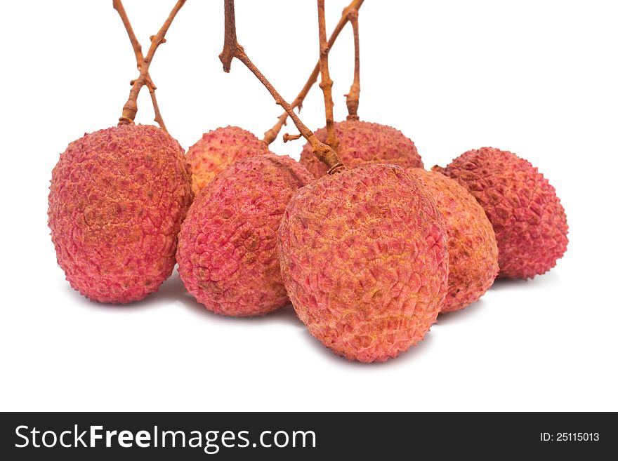 Thai lychees are a bunch of red and orange leaves no.