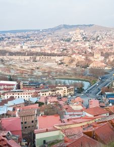 Panoramic View. Tbilisi. Georgia. Stock Images
