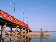 Red Pier Stock Photo Red Pier Stock Photo