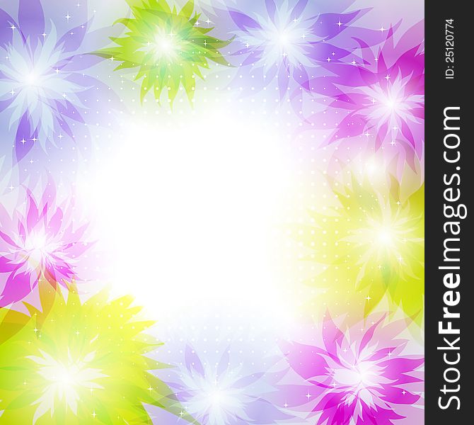 Colorful floral background for your design