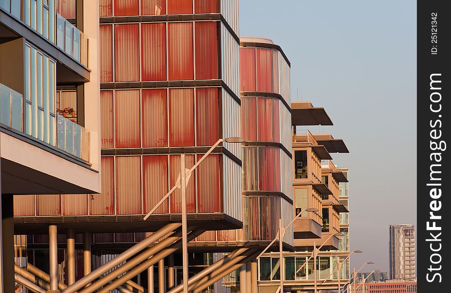 Business buildings at the river Elbe, Hamburg