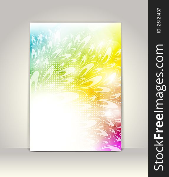 Business brochure template, flower colorful design. Business brochure template, flower colorful design