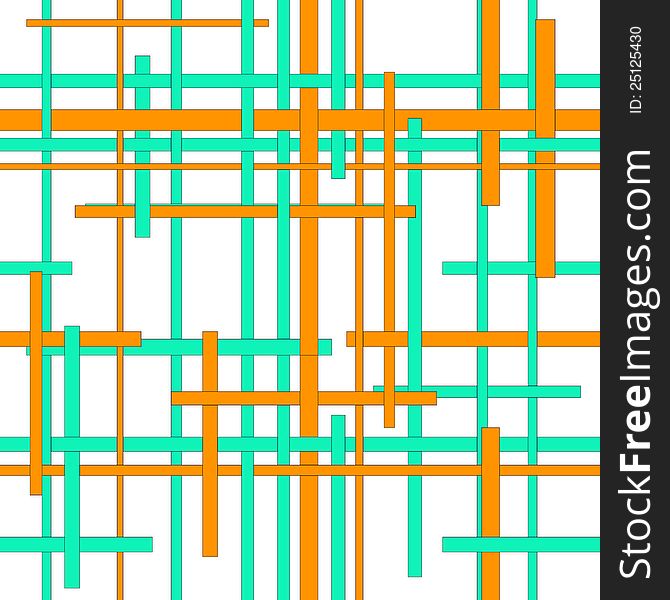 Seamless Green-orange Grid