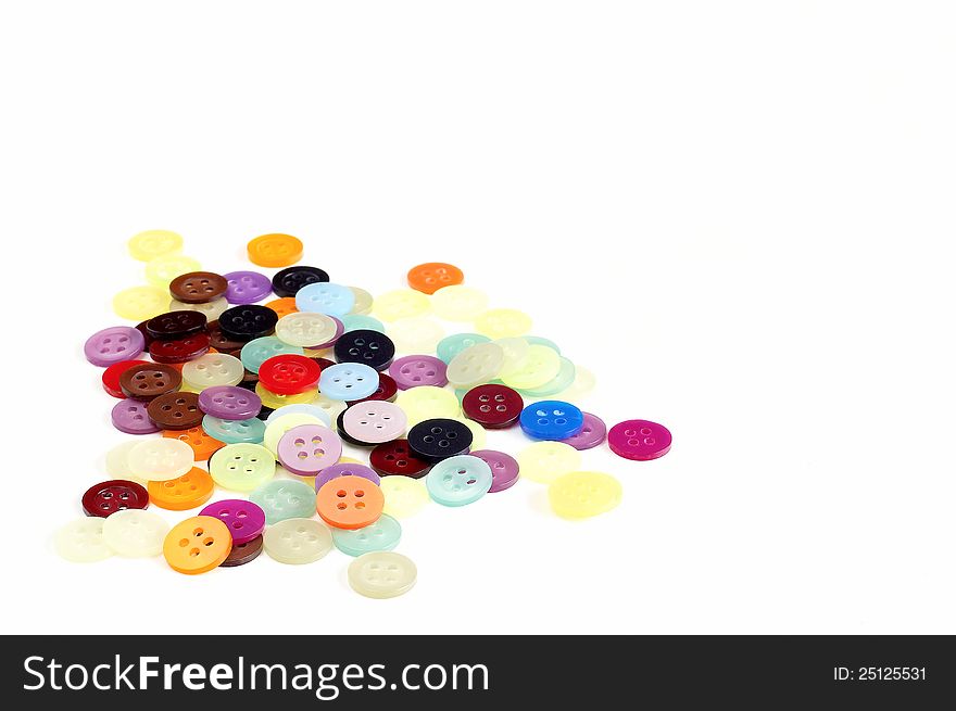 Colored buttons on a white background. Colored buttons on a white background
