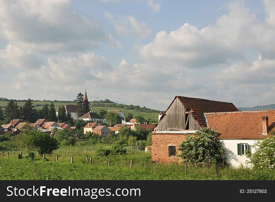 Generic transylvania rural household with old houses near the city of Sibiu. this land is also called Marginimea Sibiului. Generic transylvania rural household with old houses near the city of Sibiu. this land is also called Marginimea Sibiului.