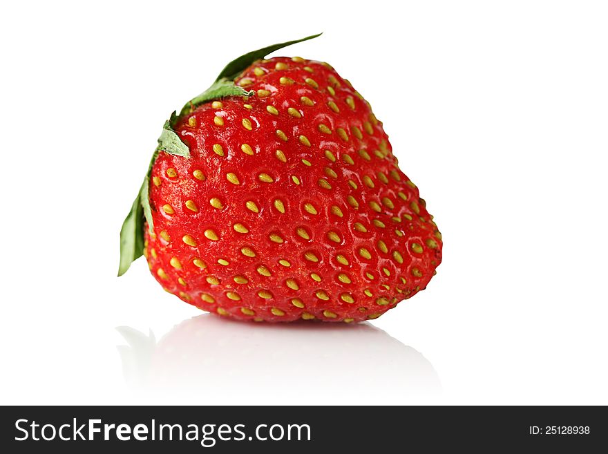 Strawberry,  on a white background. Strawberry,  on a white background.