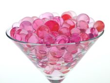 Transparent Pink Glass Beads Stock Photo Transparent Pink Glass Beads Stock Photo