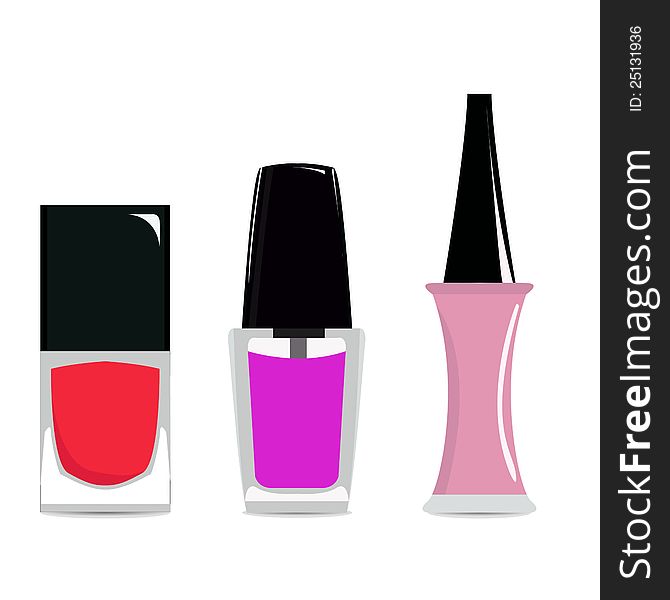 Clip-art with nail polishes