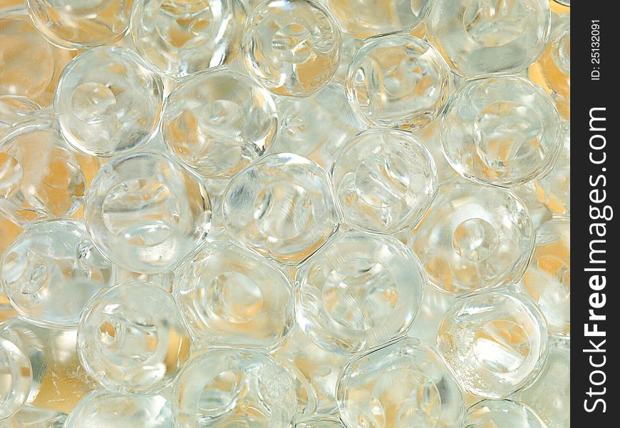 Ice Balls Yellow Background