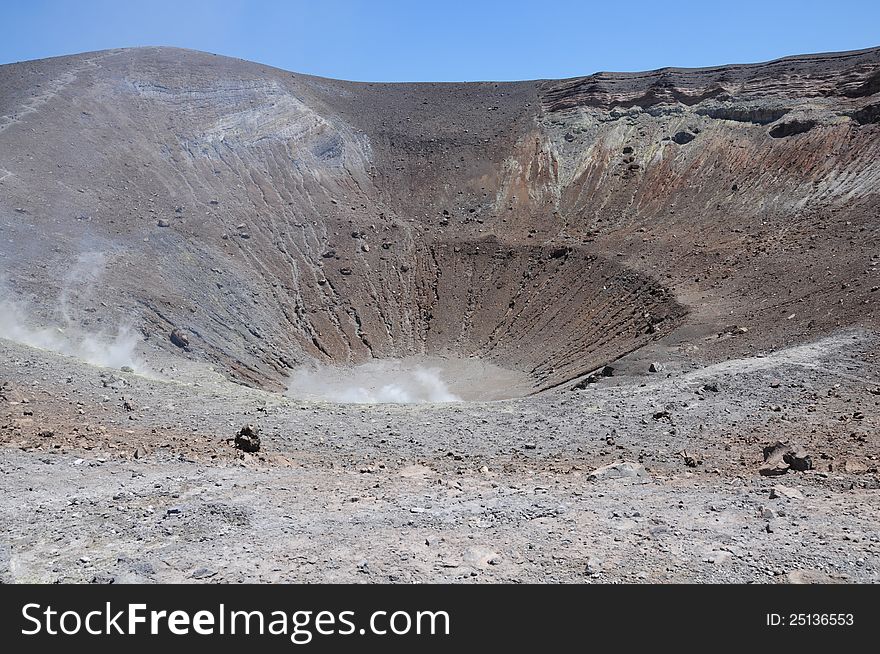 Crater of the volcano.