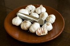 Garlic Press Stock Photo