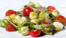 Spicy Salad With Quail Eggs And Cherry Tomatoes Royalty Free Stock Photography Spicy Salad With Quail Eggs And Cherry Tomatoes Royalty Free Stock Photography